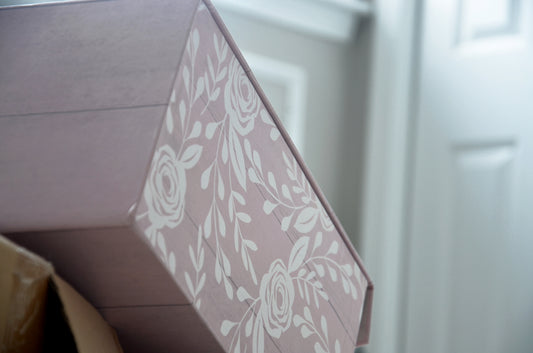 Pink Flowery Storage Box