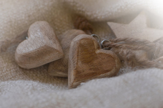 Wooden Heart Christmas Ornaments