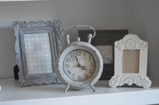 Old time clock and frames
